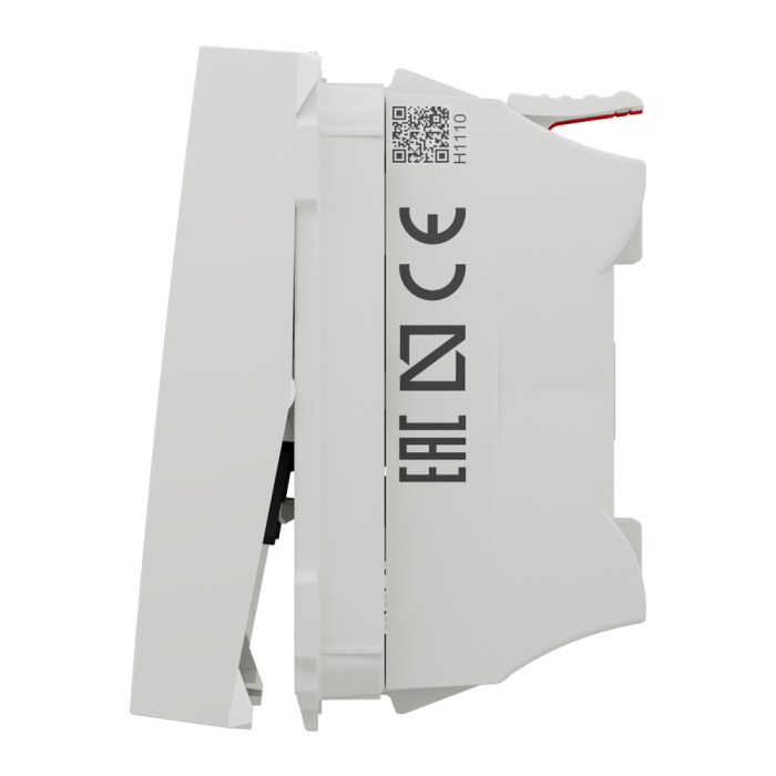 Вимикач, 1-клавішний, 10 А, 2 модулі, білий, Unica New, Schneider Electric [NU320118]