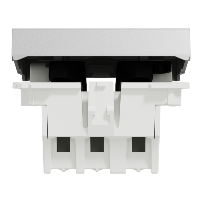 Вимикач, 1-клавішний, 10 А, 2 модулі, алюмінієвий, Unica New, Schneider Electric [NU320130]