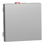 Вимикач, алюмінієвий, 1-клавішний, 10 А, 2 модулі, Unica New - Schneider Electric [NU320130]