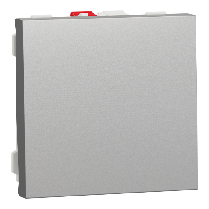 Вимикач, 1-клавішний, 10 А, 2 модулі, алюмінієвий, Unica New, Schneider Electric [NU320130]