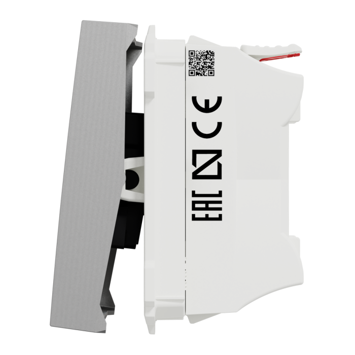 Вимикач, 1-клавішний, 10 А, 2 модулі, алюмінієвий, Unica New, Schneider Electric [NU320130]