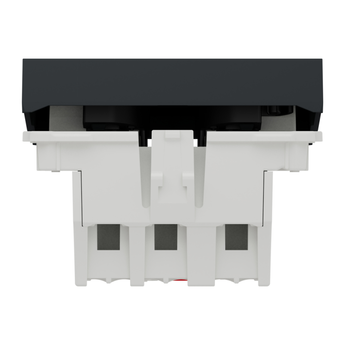 Вимикач, 1-клавішний, 10 А, 2 модулі, чорний, Unica New, Schneider Electric [NU320154]