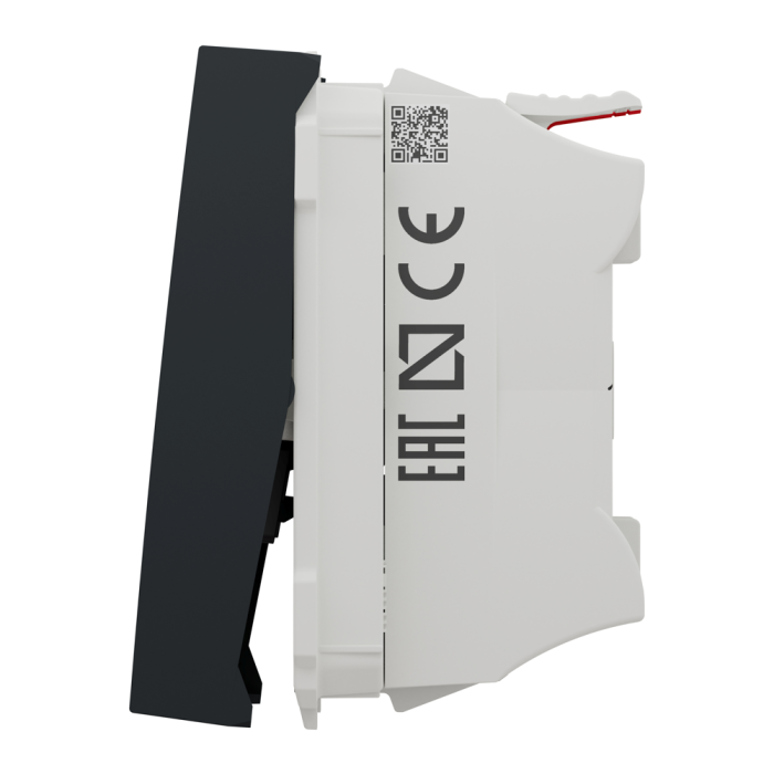 Вимикач, 1-клавішний, 10 А, 2 модулі, чорний, Unica New, Schneider Electric [NU320154]