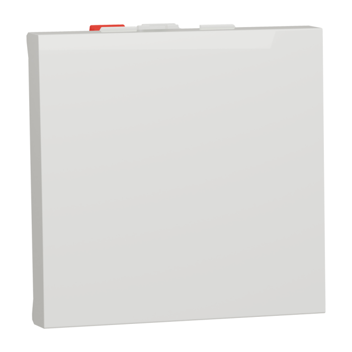 Вимикач, 1-клавішний, 10 А, 2 модулі, білий, Unica New, Schneider Electric [NU320318]