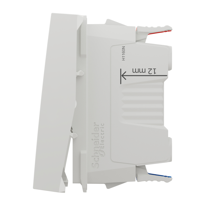 Вимикач, 1-клавішний, 10 А, 2 модулі, білий, Unica New, Schneider Electric [NU320318S]