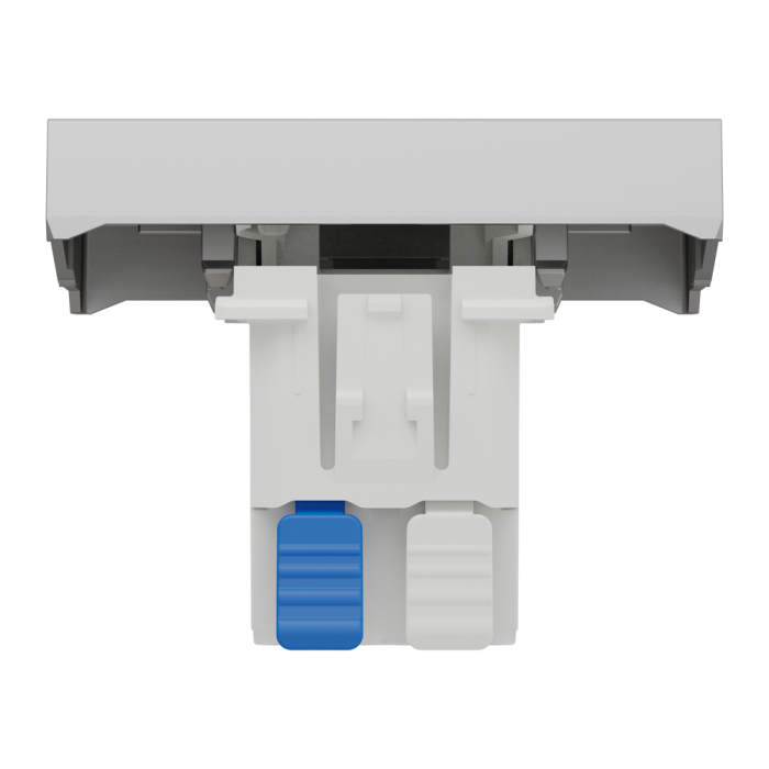 Вимикач, 1-клавішний, 10 А, 2 модулі, алюмінієвий, Unica New, Schneider Electric [NU320330S]