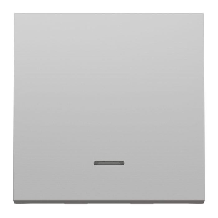 Вимикач, 1-клавішний, 10 А, 2 модулі, алюмінієвий, Unica New, Schneider Electric [NU320330S]