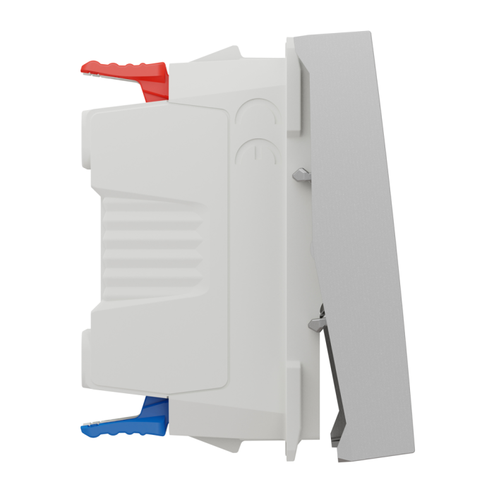 Вимикач, 1-клавішний, 10 А, 2 модулі, алюмінієвий, Unica New, Schneider Electric [NU320330S]