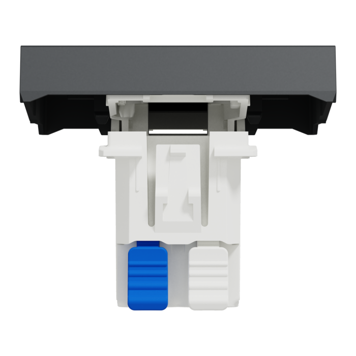 Вимикач, 1-клавішний, 10 А, 2 модулі, чорний, Unica New, Schneider Electric [NU320354S]