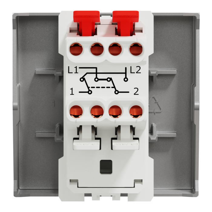 Вимикач, 1-клавішний, 10 А, 2 модулі, алюмінієвий, Unica New, Schneider Electric [NU320530]