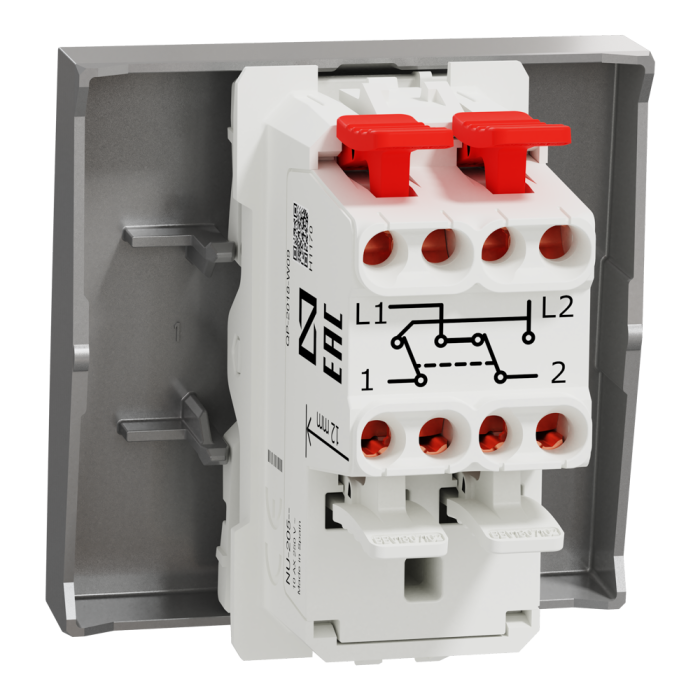 Вимикач, 1-клавішний, 10 А, 2 модулі, алюмінієвий, Unica New, Schneider Electric [NU320530]