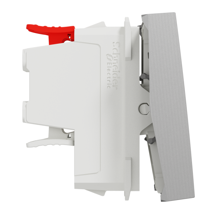 Вимикач, 1-клавішний, 10 А, 2 модулі, алюмінієвий, Unica New, Schneider Electric [NU320530]