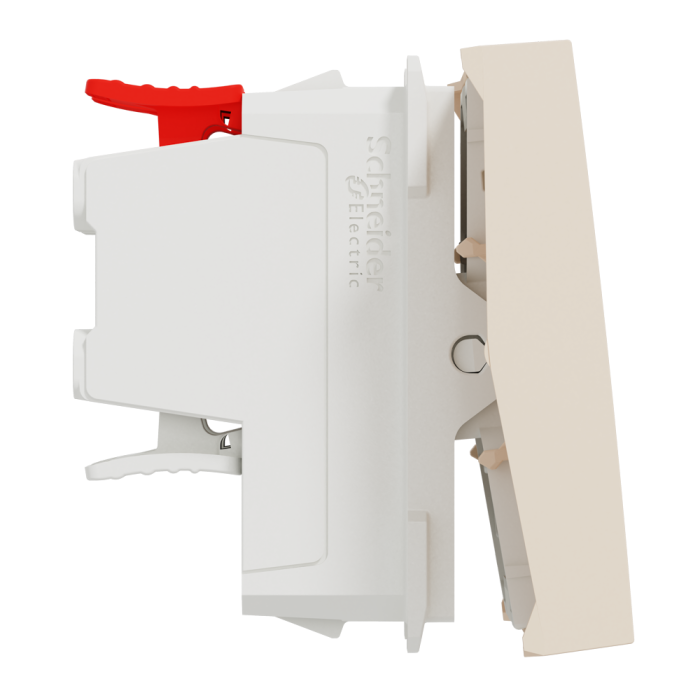 Перехресний перемикач, 1-клавішний, 10 А, 2 модулі, Unica New, Schneider Electric [NU320544]