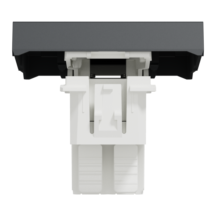 Вимикач, 1-клавішний, 10 А, 2 модулі, чорний, Unica New, Schneider Electric [NU320554]
