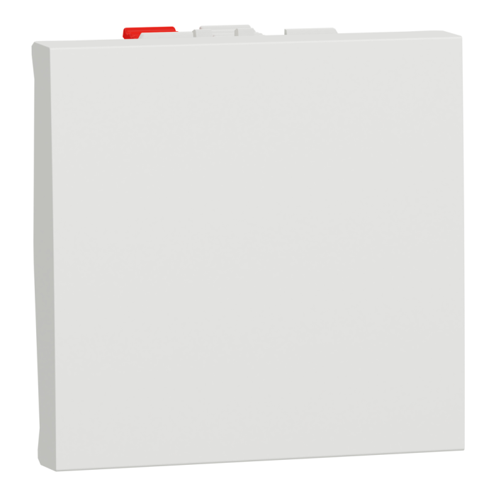 Кнопка, 1-клавішна, 10 А, 2 модулі, біла, Unica New, Schneider Electric [NU320618]