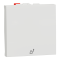 Кнопка, 1-клавішна, 10 А, 2 модулі, біла, Unica New, Schneider Electric [NU320618C]