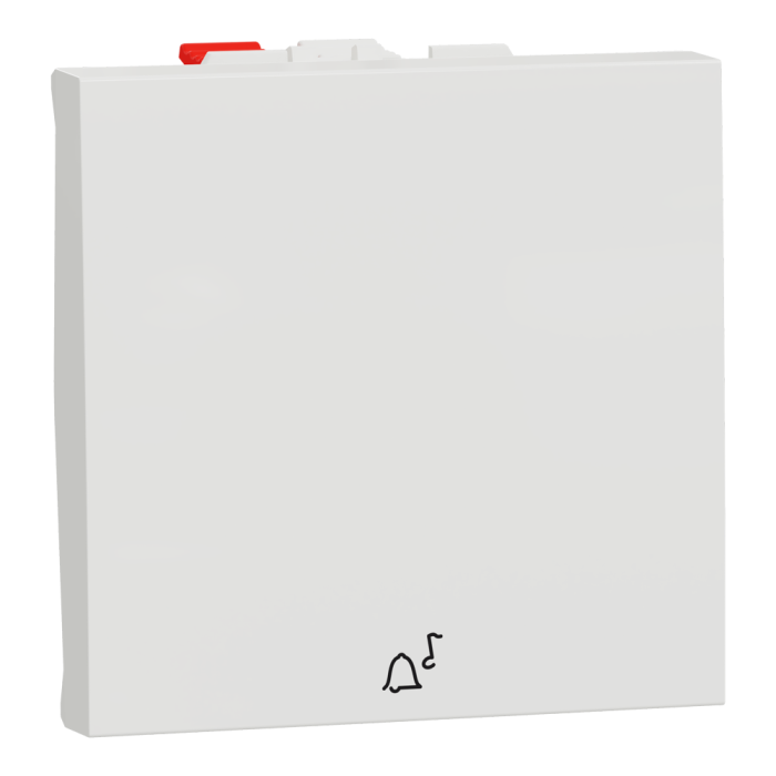 Кнопка, 1-клавішна, 10 А, 2 модулі, біла, Unica New, Schneider Electric [NU320618C]