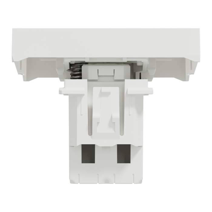 Кнопка, 1-клавішна, 10 А, 2 модулі, біла, Unica New, Schneider Electric [NU320618C]