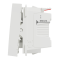 Кнопка, 1-клавішна, 10 А, 2 модулі, біла, Unica New, Schneider Electric [NU320618C]