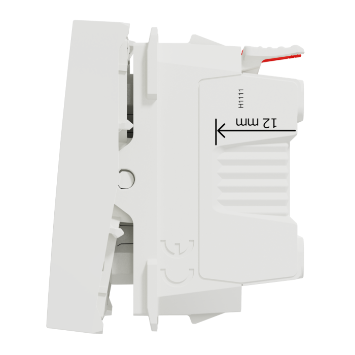 Кнопка, 1-клавішна, 10 А, 2 модулі, біла, Unica New, Schneider Electric [NU320618C]