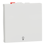 Кнопка 1-клавішна, біла, 10 А, 2 модулі, Unica New - Schneider Electric [NU320618L]