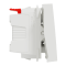 Кнопка, 1-клавішна, 10 А, 2 модулі, біла, Unica New, Schneider Electric [NU320618L]