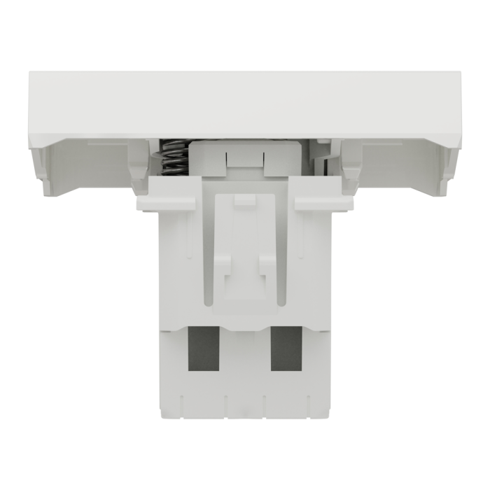 Кнопка, 1-клавішна, 10 А, 2 модулі, біла, Unica New, Schneider Electric [NU320618N]