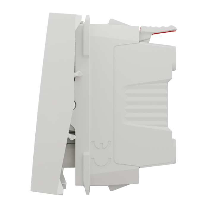 Кнопка, 1-клавішна, 10 А, 2 модулі, біла, Unica New, Schneider Electric [NU320618N]