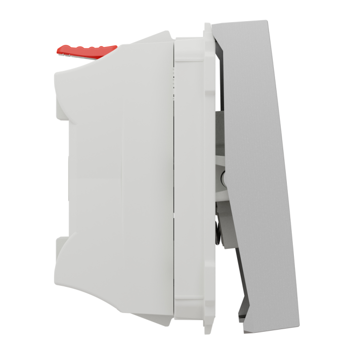 Кнопка, 1-клавішна, 10 А, 2 модулі, алюмінієва, Unica New, Schneider Electric [NU320630]