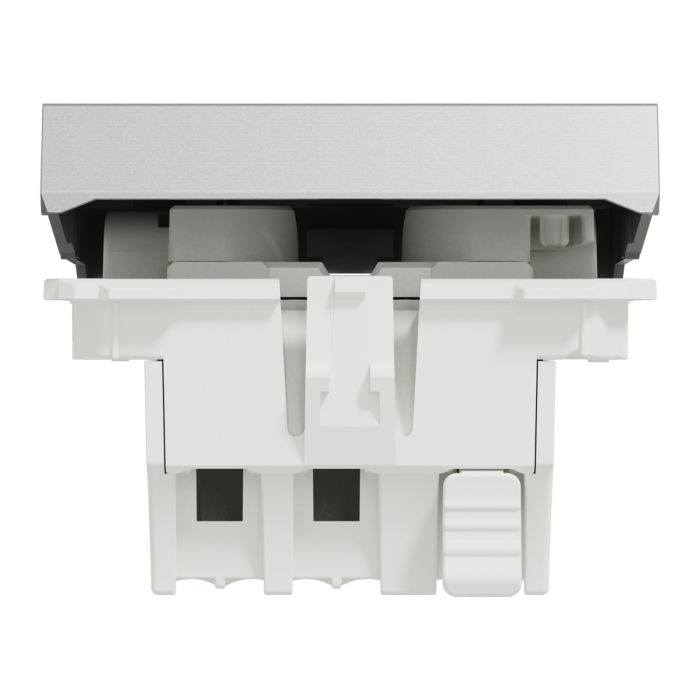 Кнопка, 1-клавішна, 10 А, 2 модулі, алюмінієва, Unica New, Schneider Electric [NU320630N]