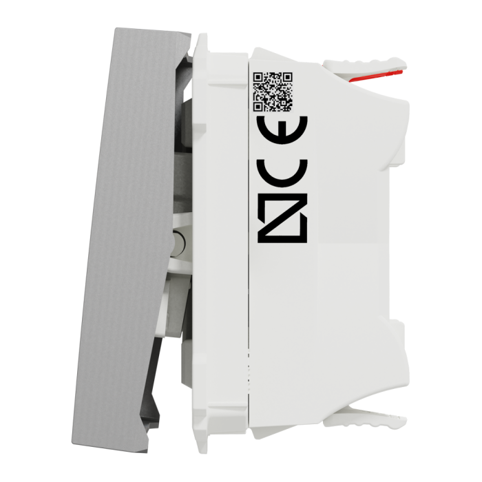 Кнопка, 1-клавішна, 10 А, 2 модулі, алюмінієва, Unica New, Schneider Electric [NU320630N]