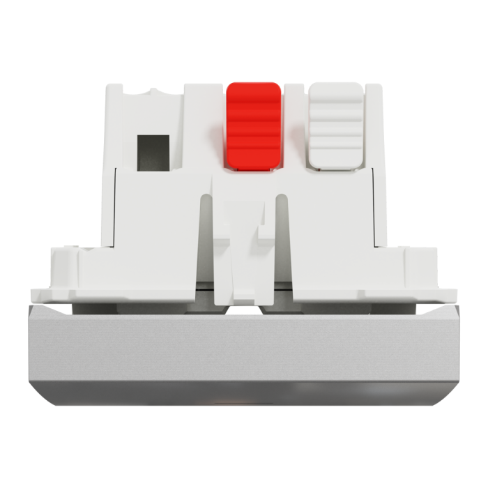 Кнопка, 1-клавішна, 10 А, 2 модулі, алюмінієва, Unica New, Schneider Electric [NU320630N]