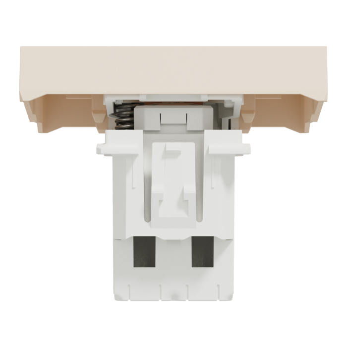 Кнопковий перемикач, 1-клавішний, 10 А, 2 модулі, Unica New, Schneider Electric [NU320644]
