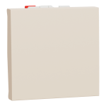Кнопковий перемикач, 1-клавішний, 10 А, 2 модулі, Unica New - Schneider Electric [NU320644]