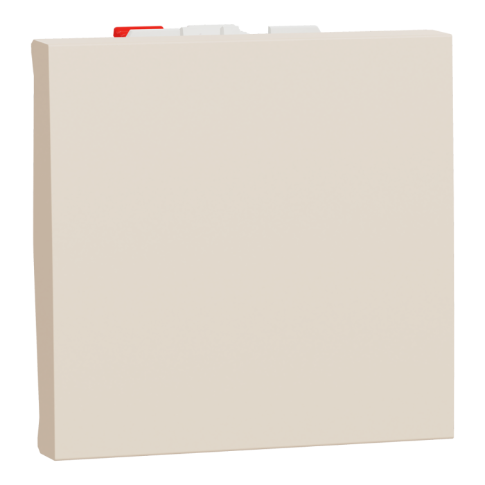 Кнопковий перемикач, 1-клавішний, 10 А, 2 модулі, Unica New, Schneider Electric [NU320644]