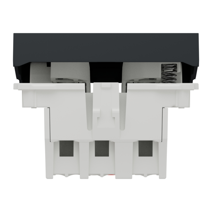 Кнопка, 1-клавішна, 10 А, 2 модулі, чорна, Unica New, Schneider Electric [NU320654]