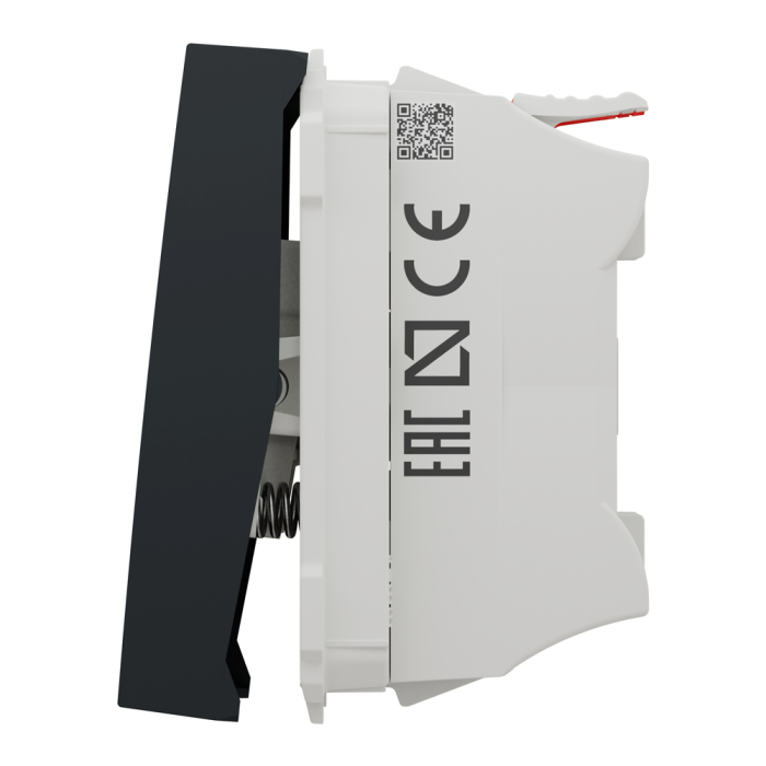 Кнопка, 1-клавішна, 10 А, 2 модулі, чорна, Unica New, Schneider Electric [NU320654]