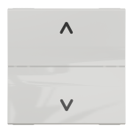 Управління затвором, білий, 2-клавішний, 6 А, 2 модулі, Unica New - Schneider Electric [NU320718]