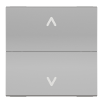 Кнопковий вимикач для жалюзі, алюмінієвий, 2-клавішний, 6 А, 2 модулі, Unica New - Schneider Electric [NU320730]