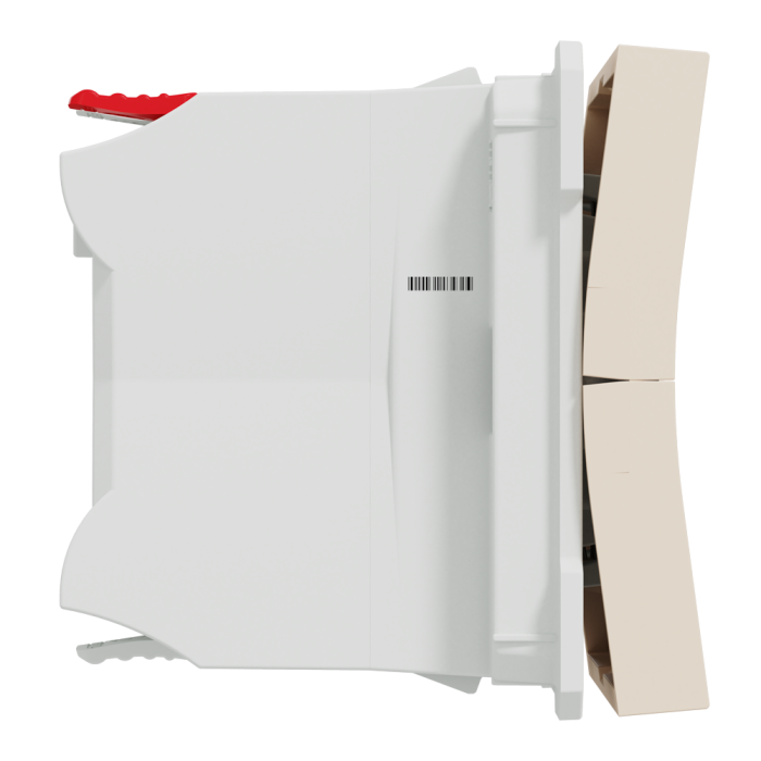 Кнопковий вимикач для жалюзі, 2-клавішний, 6 А, 2 модулі, Unica New, Schneider Electric [NU320744]
