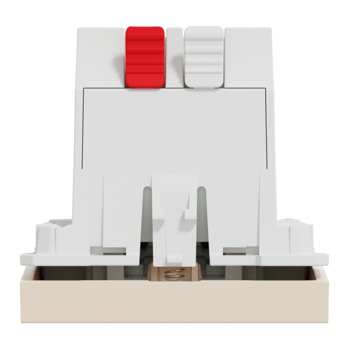 Кнопковий вимикач для жалюзі, 2-клавішний, 6 А, 2 модулі, Unica New, Schneider Electric [NU320744]