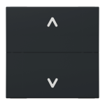 Управління затвором, чорний, 2-клавішний, 6 А, 2 модулі, Unica New - Schneider Electric [NU320754]