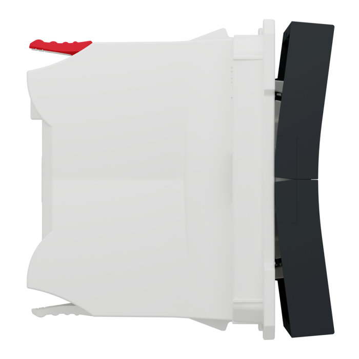 Управління затвором, 2-клавішний, 6 А, 2 модулі, чорний, Unica New, Schneider Electric [NU320754]