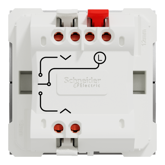 Управління затвором, 3-клавішний, 6 А, 2 модулі, алюмінієвий, Unica New, Schneider Electric [NU320830]