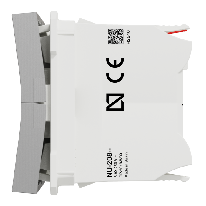 Управління затвором, 3-клавішний, 6 А, 2 модулі, алюмінієвий, Unica New, Schneider Electric [NU320830]