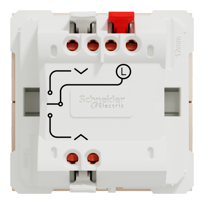 Вимикач для жалюзі, 3-клавішний, 6 А, 2 модулі, Unica New, Schneider Electric [NU320844]