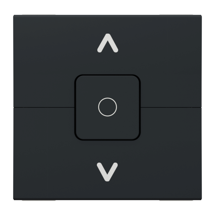 Управління затвором, 3-клавішний, 6 А, 2 модулі, чорний, Unica New, Schneider Electric [NU320854]