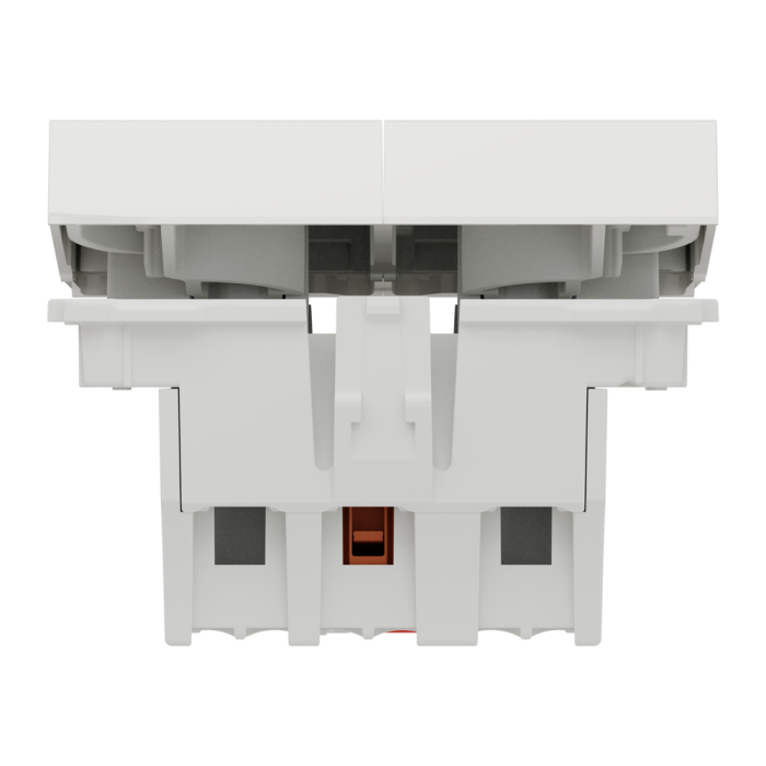 Вимикач, 2-клавішний, 10 А, 2 модулі, білий, Unica New, Schneider Electric [NU321118]