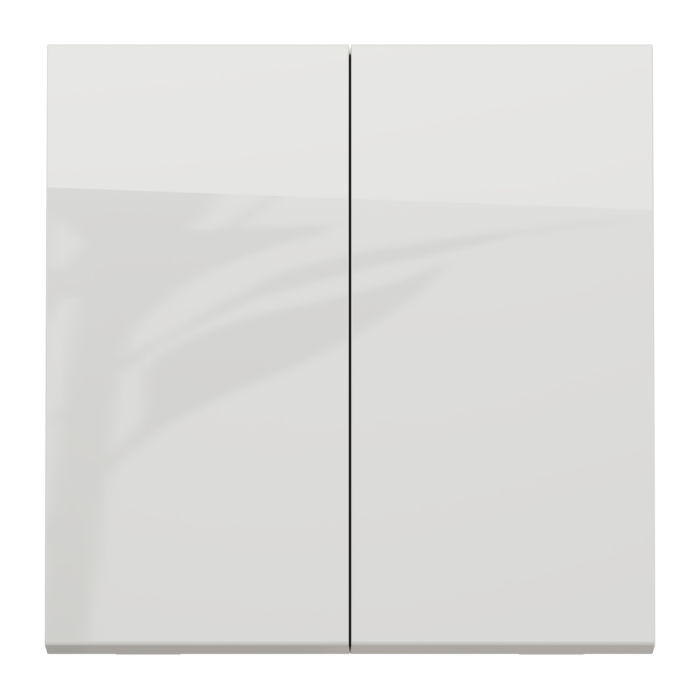 Вимикач, 2-клавішний, 10 А, 2 модулі, білий, Unica New, Schneider Electric [NU321118]