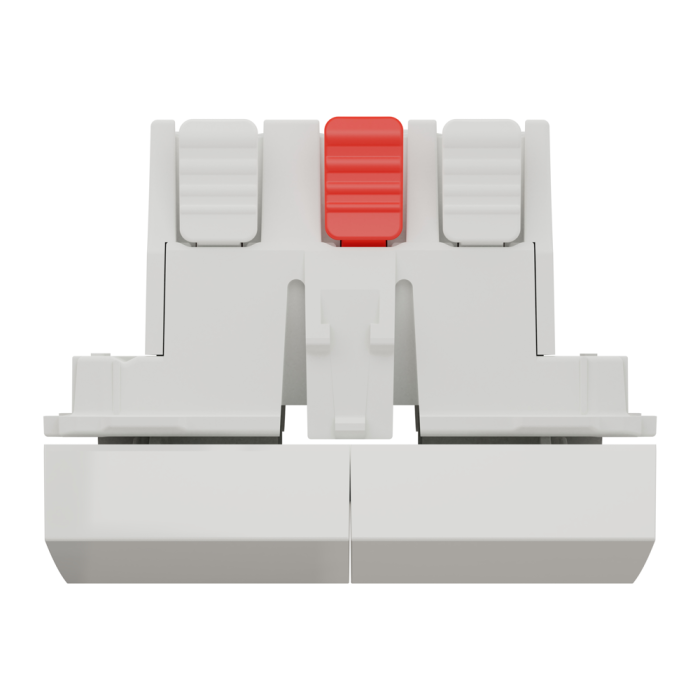 Вимикач, 2-клавішний, 10 А, 2 модулі, білий, Unica New, Schneider Electric [NU321118]